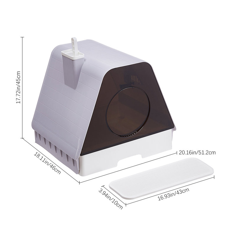Polyethylene Plastic Litter Box with Scoop