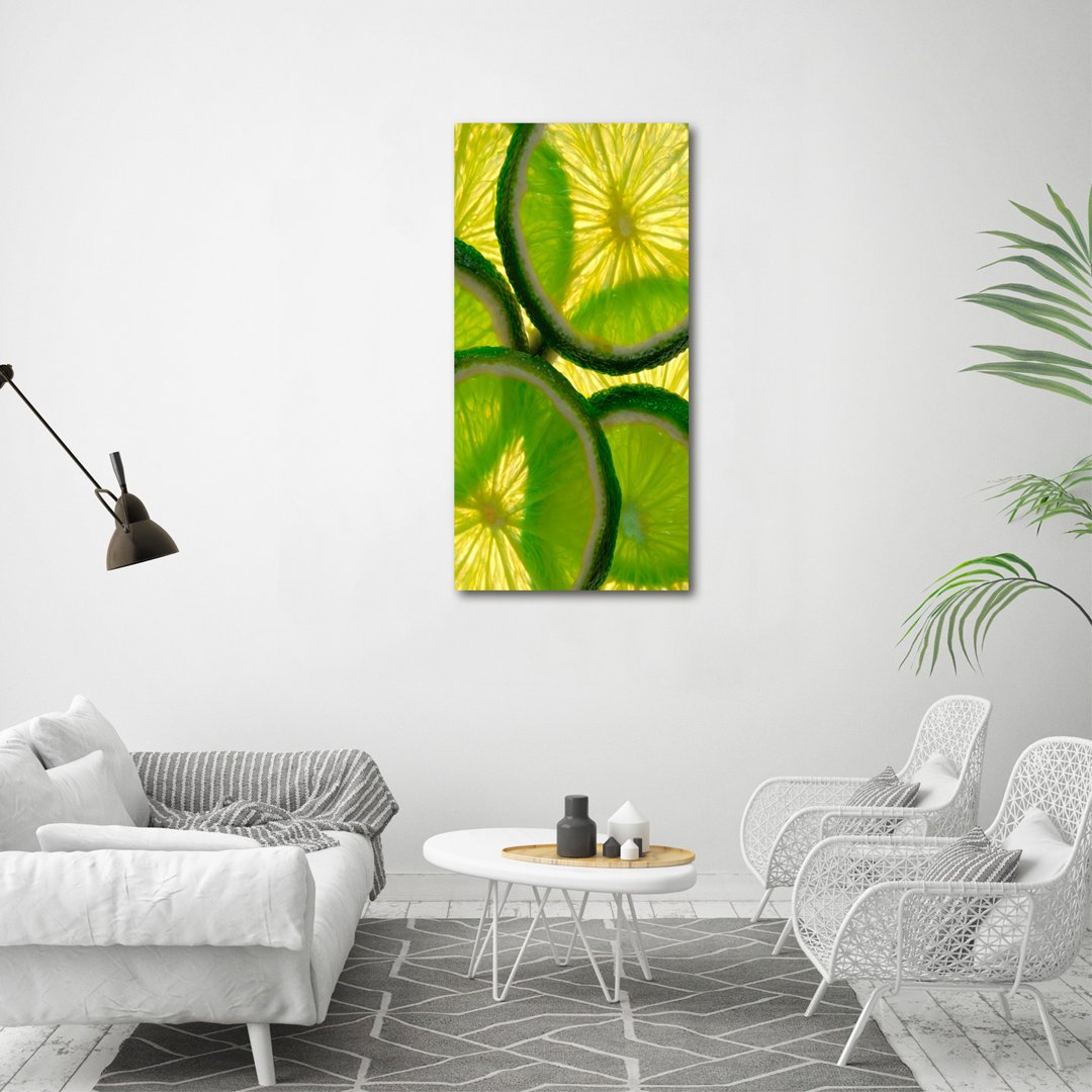 Slices Of Lime - Kunstdrucke auf Leinwand - Wrapped Canvas