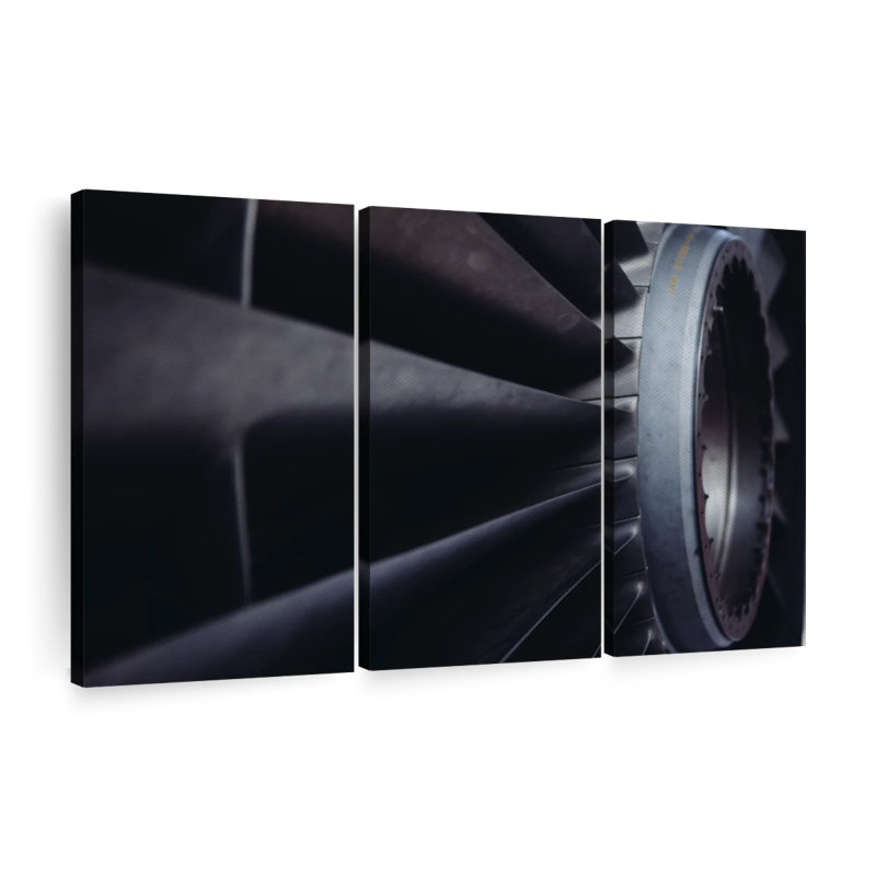 "Moteur d'avion" sur toile, H 28 po x l 45 po x P 1,25 po