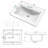 24'' Ceramic Rectangular Bathroom Sink With Overflow