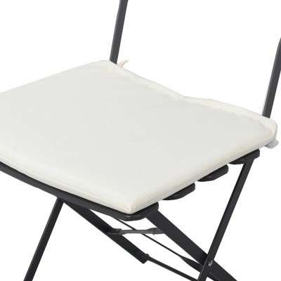 Gray Metal Patio Bistro 3 Pieces , Rust Resistance, Foldable Design For Space, Stylish Comfort, Fade Cushions, Easy To Assemble And Sustain Properly Balcony Construction With Space Saving,