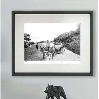 Carbis Bay, Donkey Cart 1928 - Single Picture Frame Print on Wood