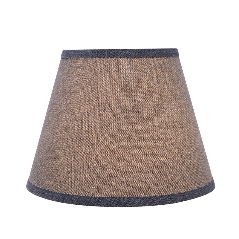 Abat-jour empire en lin 10 po, Gris, H 7,5 po x l 10 po x P 6 po