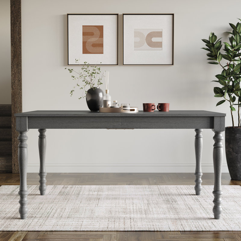 Table à manger 59 po L en gris, Gris
