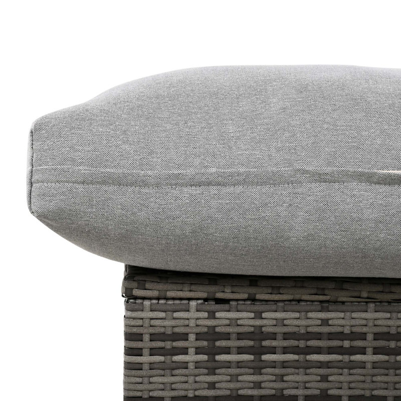 Ensemble de canapé d'extérieur en U pour plusieurs personnes, Gris