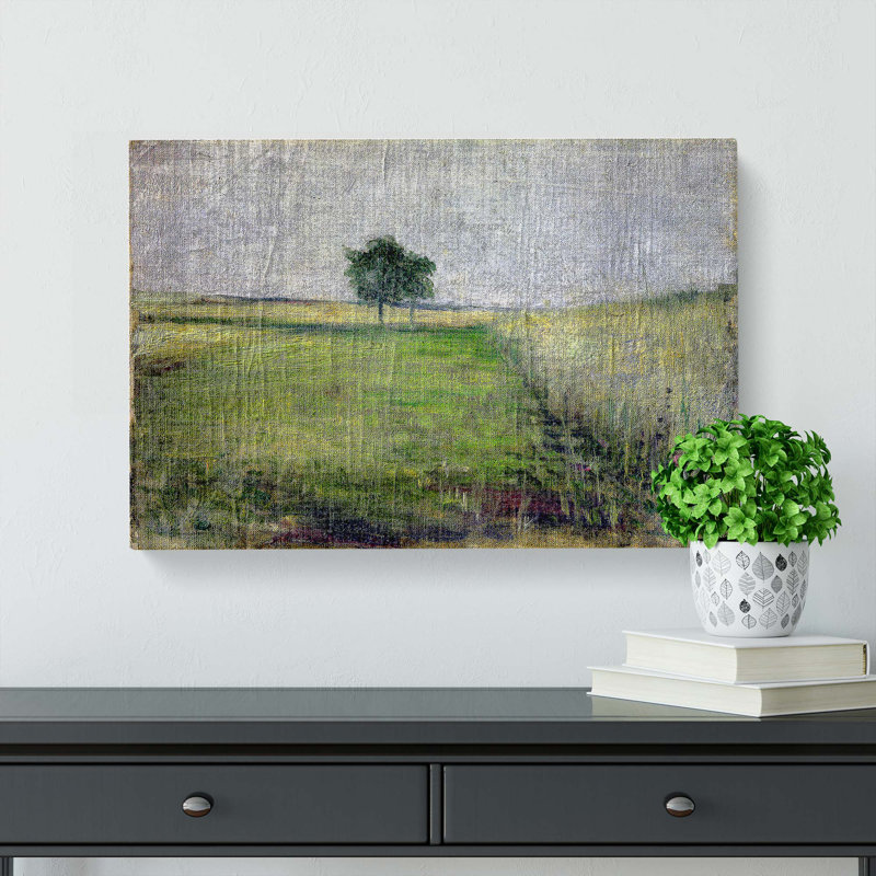 Trees In The Fields by Kuroda Seiki - Wrapped Canvas, 35cm H x 50cm W x 3cm D