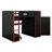 Full Size Wood Gaming Loft Bed With Built-In Desk, 2 Wardrobe, 2 Drawers, RGB LED Light And USB Port, Gamer-Inspired Design-1022256524