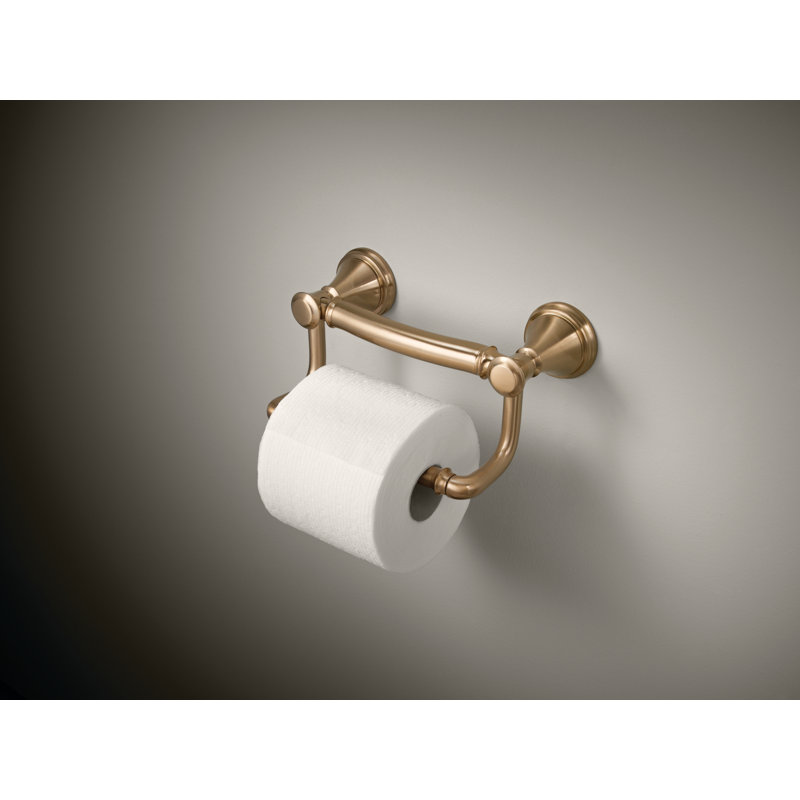 Bath Safety Wall Mount Toilet Paper Holder, Brilliance Champagne Bronze