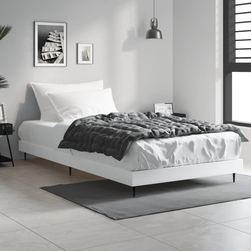 Loginov Bed Frame, White, 90 x 200cm