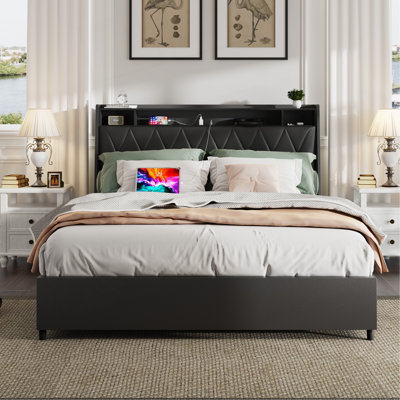 Structure de lit double confortable avec plusieurs fonctionnalités pour un sommeil supérieur