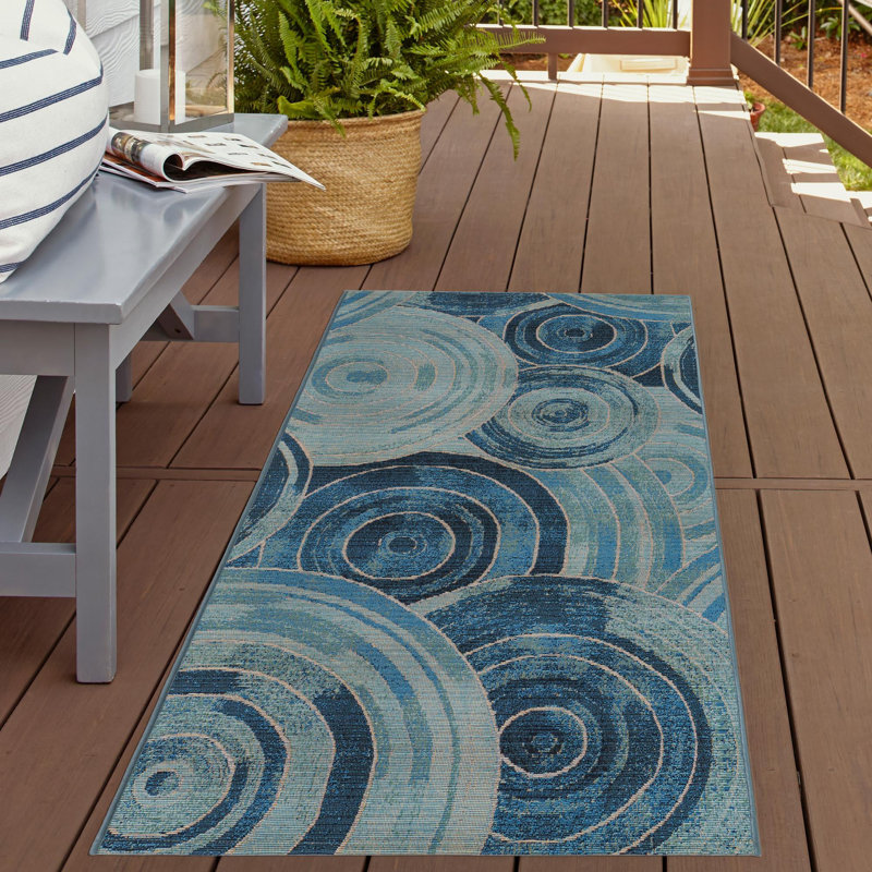 Tapis d'extérieur Iris couleur océan