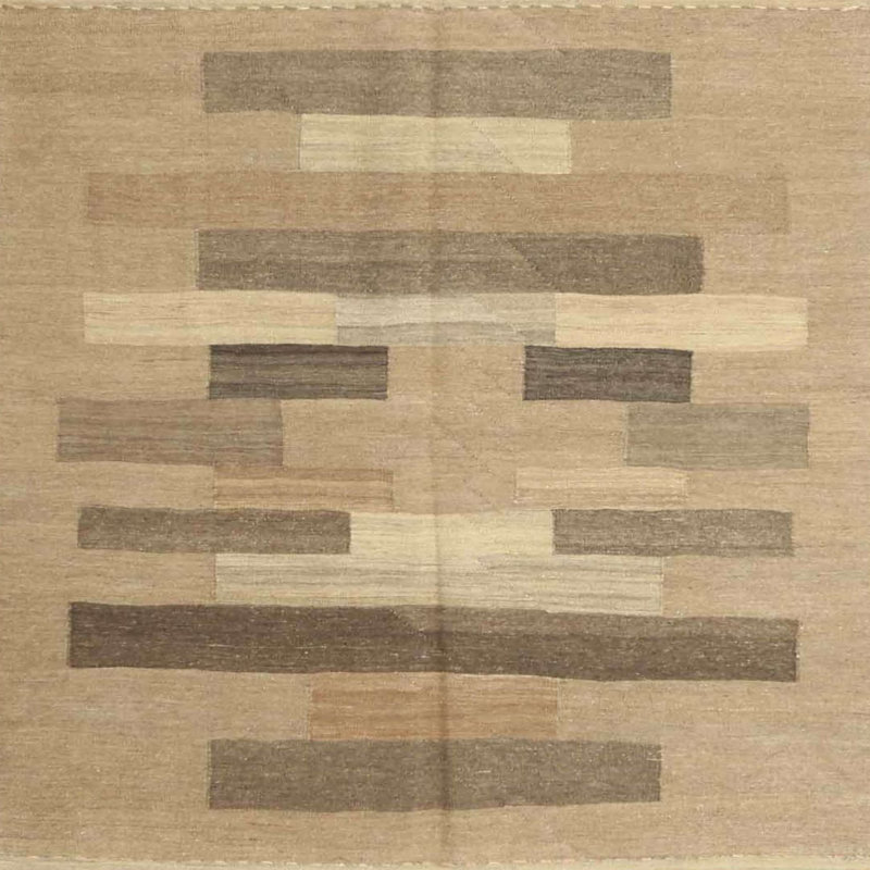 Tapis brun/gris zone contemporaine, Carré 5 pi