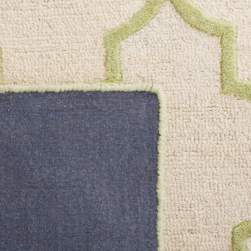 Sanyla Hand Tufted Wool Geometric Rug, Rectangle 5' x 8'