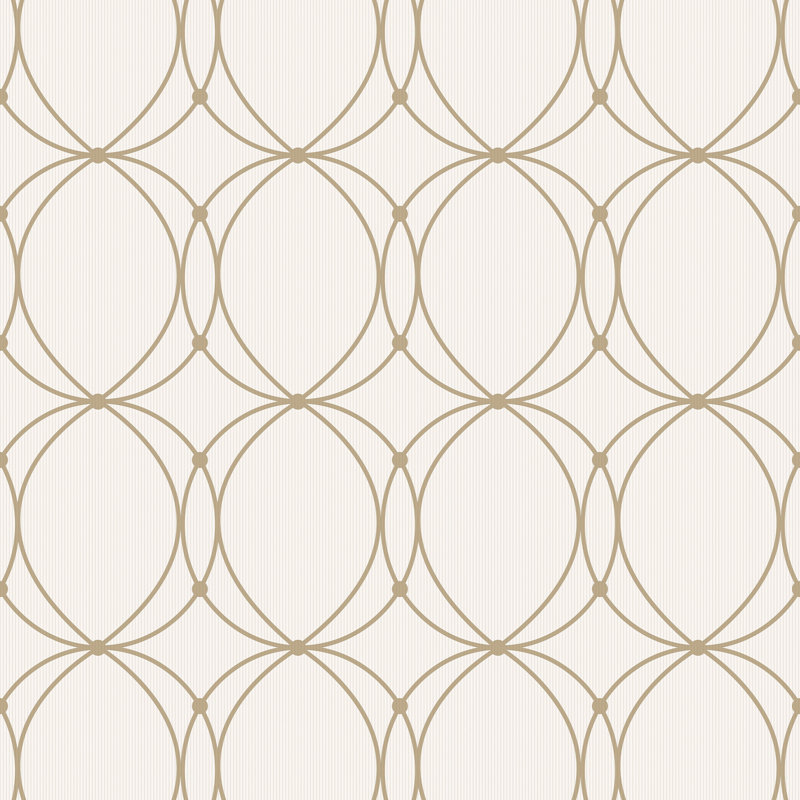 Pescara Geometric Vinyl Peel & Stick Wallpaper Roll, Gold