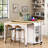 Kitchen Island With Extendable Dining Table, Internal Storage Rack, Power Outlet, 2 Drawers, 2 Cabinet And Open Shelves-2140666959