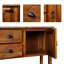 Console en bois massif, 48 po, polyvalente, pour le salon - Buffet brun 48 po avec 2 tiroirs et armoires, zones d'apparence élégante-2135986975