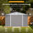 10 Ft. W X 12 Ft. D Outdoor Metal Storage Shed With Frame-104590395