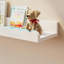 Ensemble de 4 tablettes flottantes blanches pour enfants pour chambre d'enfant, étagères murales en bois