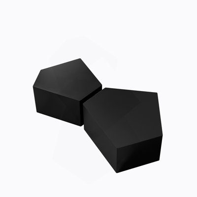 Irregular Pentagon Nesting Coffee Table Set Geometric Coffee Table Set Side Table Set