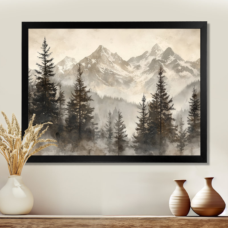 Geziena - Landscapes Wall Art, Reproduction encadrée d'une seule photo, H 30 po x l 40 po, Noir, noir, noir, noir