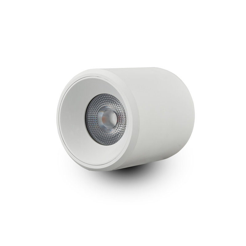 Node 4.25-in Round Integrated LED ETL Certified Surface Mounted Downlight, Beam Angle 33, White