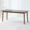 Nut-brown Rectangular Solid Wood Dining Table