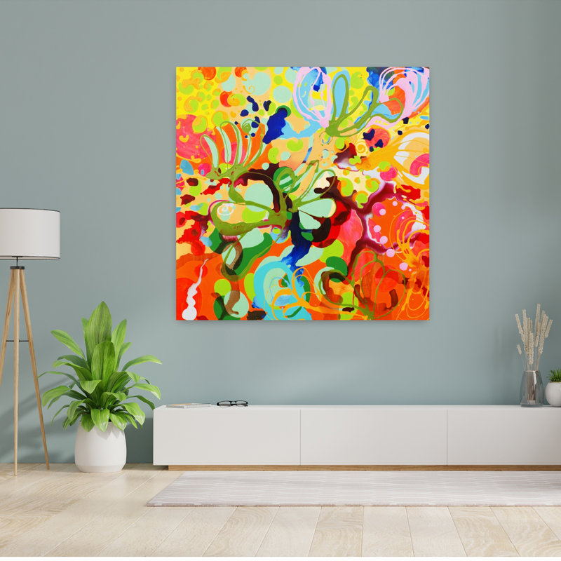 Skylark, art abstrait contemporain, H 48 po x l 48 po