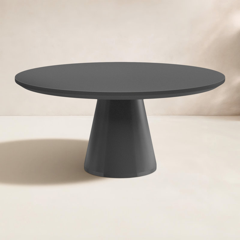 Table de salle à manger Delijah, Gris foncé