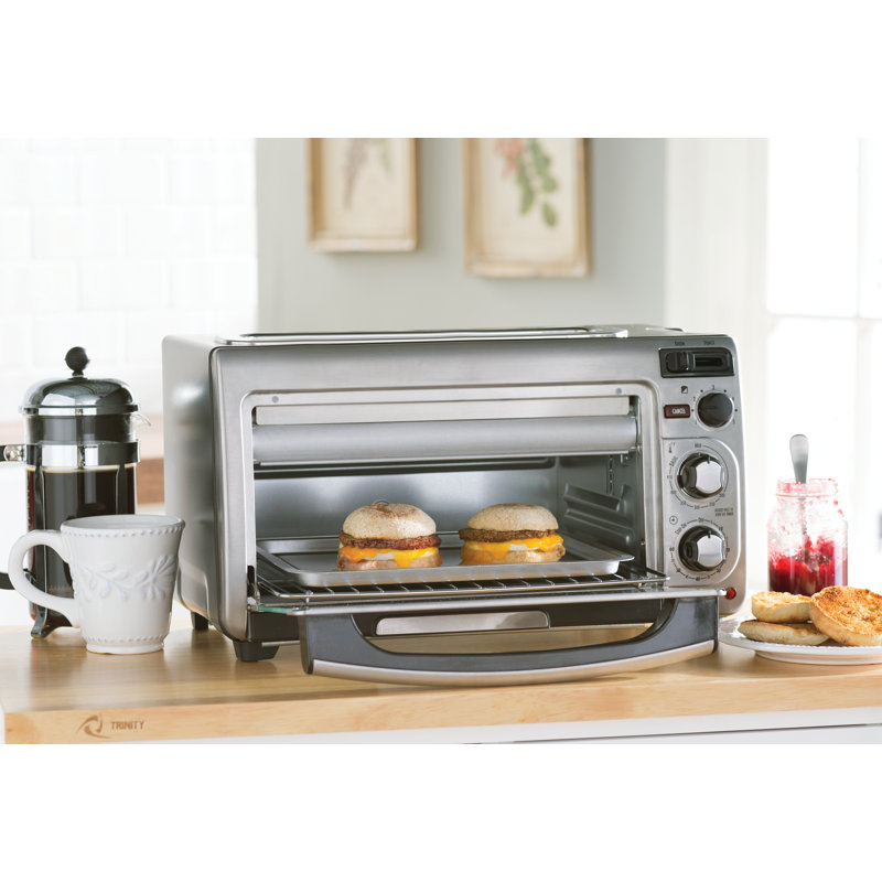 Hamilton Beach® 2-in-1 Countertop Toaster Oven and Long Slot 2-Slice Toaster with 60 Minute Timer, Automatic Shut Off and Shade Selector