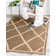 Tapis intérieur/extérieur brun à forme géométrique Kulas