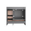 Meuble-lavabo autoportant de 36 po de style Shaker: lavabo en céramique, 4 tiroirs à fermeture en douceur et 2 portes à fermeture en douceur pour beaucoup de rangement-328532758