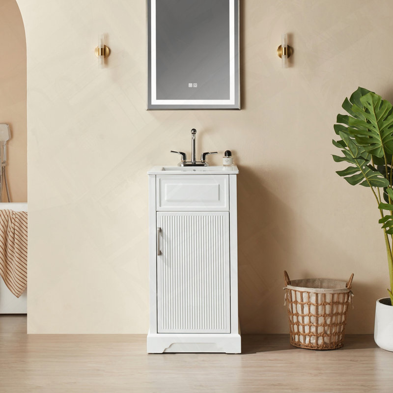 Meuble-lavabo autoportant entièrement assemblé avec peinture écologique de haute qualité