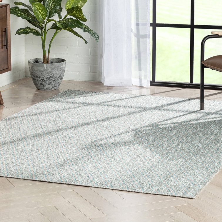 Markquan Markquan Sienna Modern Solid Pattern Indoor Blue Area Rug