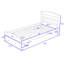 Lit plateforme simple avec rangement bas Gloriana-2098115332
