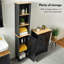 Canterbury Black Freestanding Tall Bathroom Cabinet-193363933