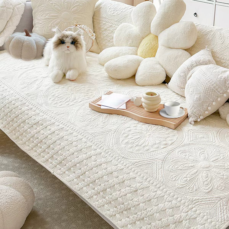 Housse pour canapé en coton, H 0,2 po x l 82,68 po x P 35,43 po