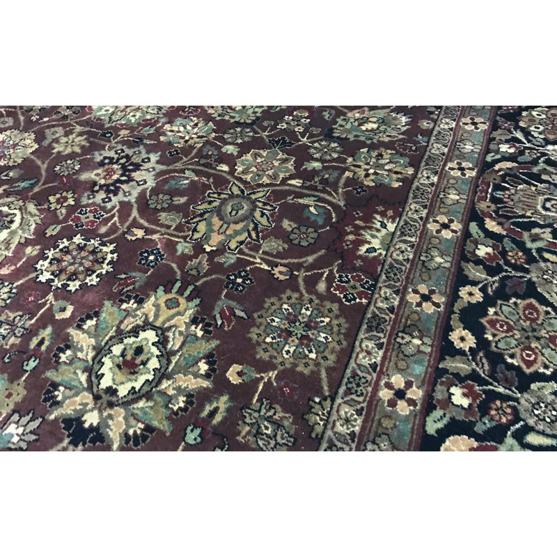 Marquis Wool Oriental Area Rug in Red/Navy
