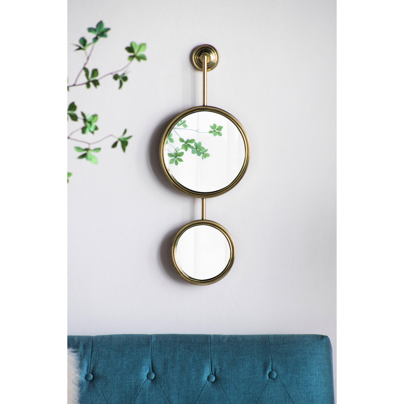 2 miroirs modernes en fer doré, 11 po x 28,5 po, pour la décoration murale dans le salon, la chambre à coucher, le bureau, le vestibule et la décoration intérieure
