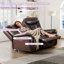 Causeuse inclinable électrique en cuir 62,6 po Madeira-1122775999