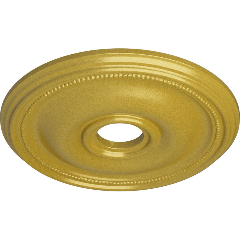 Médaillon de plafond H 18,125 po x l 18,125 po Bedford, Doré intense