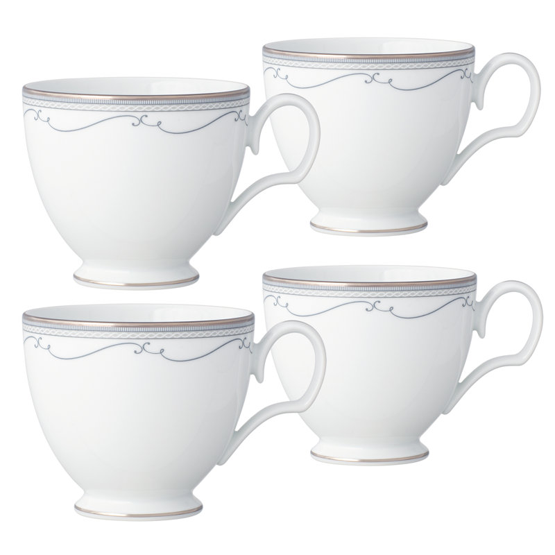 Noritake Satin Flourish Cups, 8 oz.