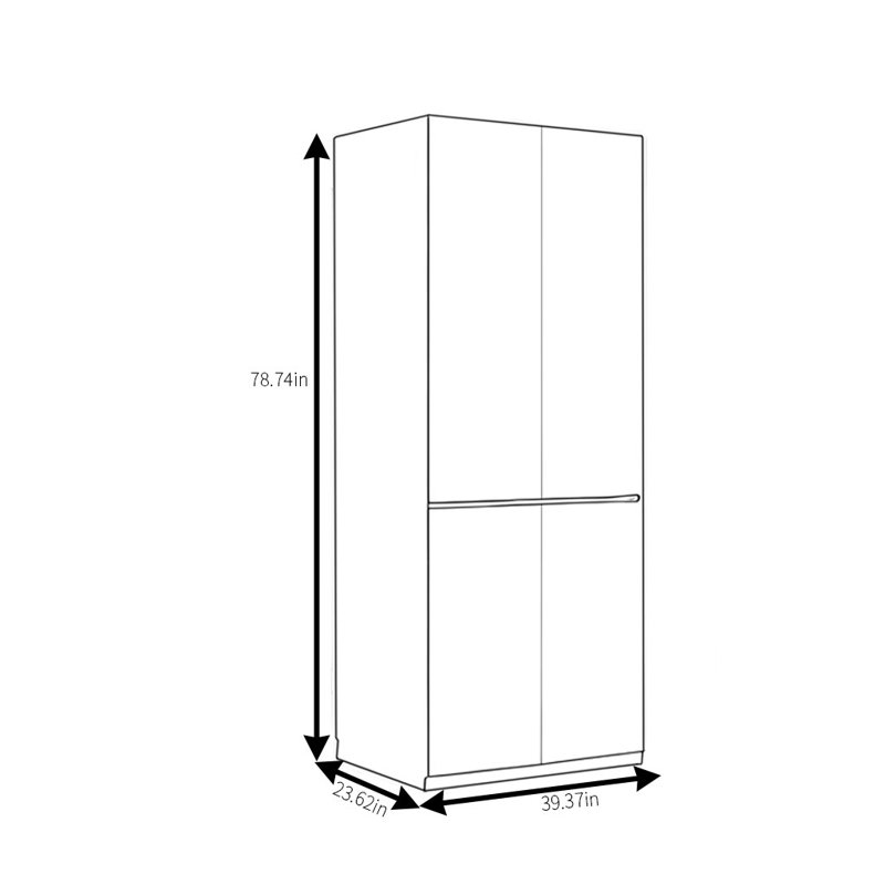 Garde-robe simple et pratique, H 78,74 po x l 39,37 po x P 23,62 po
