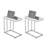 Table d'appoint 2 pièces Alhamdi - Tables de bout modernes en forme de C - Plateaux pour ordinateur portable ou tables de chevet compactes - Mobilier peu encombrant