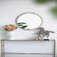 28 "miroir rond en bois, miroir mural pour la salle de bain