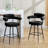 Kiylan Swivel Upholstered 26.7" Sherpa Counter Stool with Curved Wing Back and Metal Frame-983346171