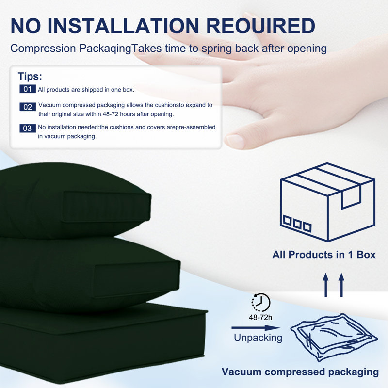 Outdoor Sectional Cushions, Outdoor Cushions For Patio Furniture Replacement, Waterproof Patio Furniture Cushions, Patio Sectional Cushions For Outdoor Sofa(14Pcs)
