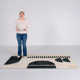 Sola Geometric Handmade Tufted Wool Cream/Black/Light Beige Area Rug