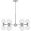 Lustre en nickel brossé 12 lumières Nonah-575379869