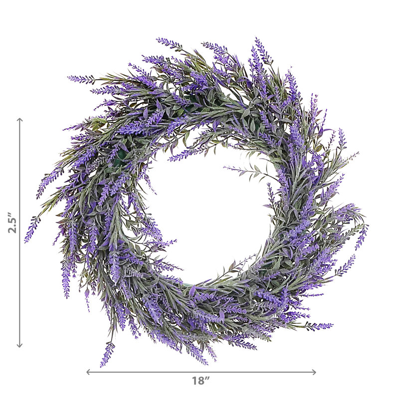 Faux Lavender Plastic 18'' Wreath