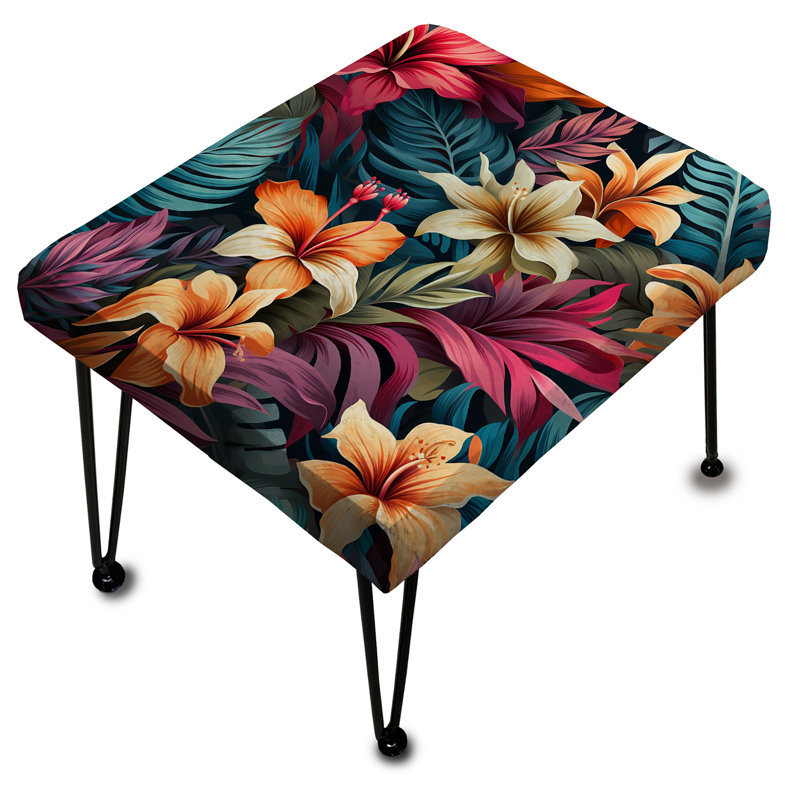 Tropical Mirage Viii Tropical Pattern - Tropical Rectangle Ottoman